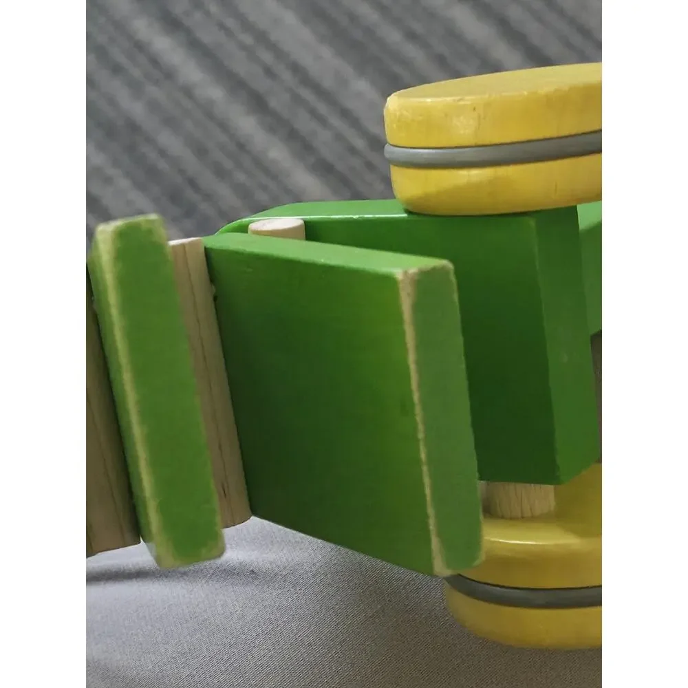 Vintage Plan Toys Dancing Alligator Crocodile Wooden Pull Toy For Kids W/ String